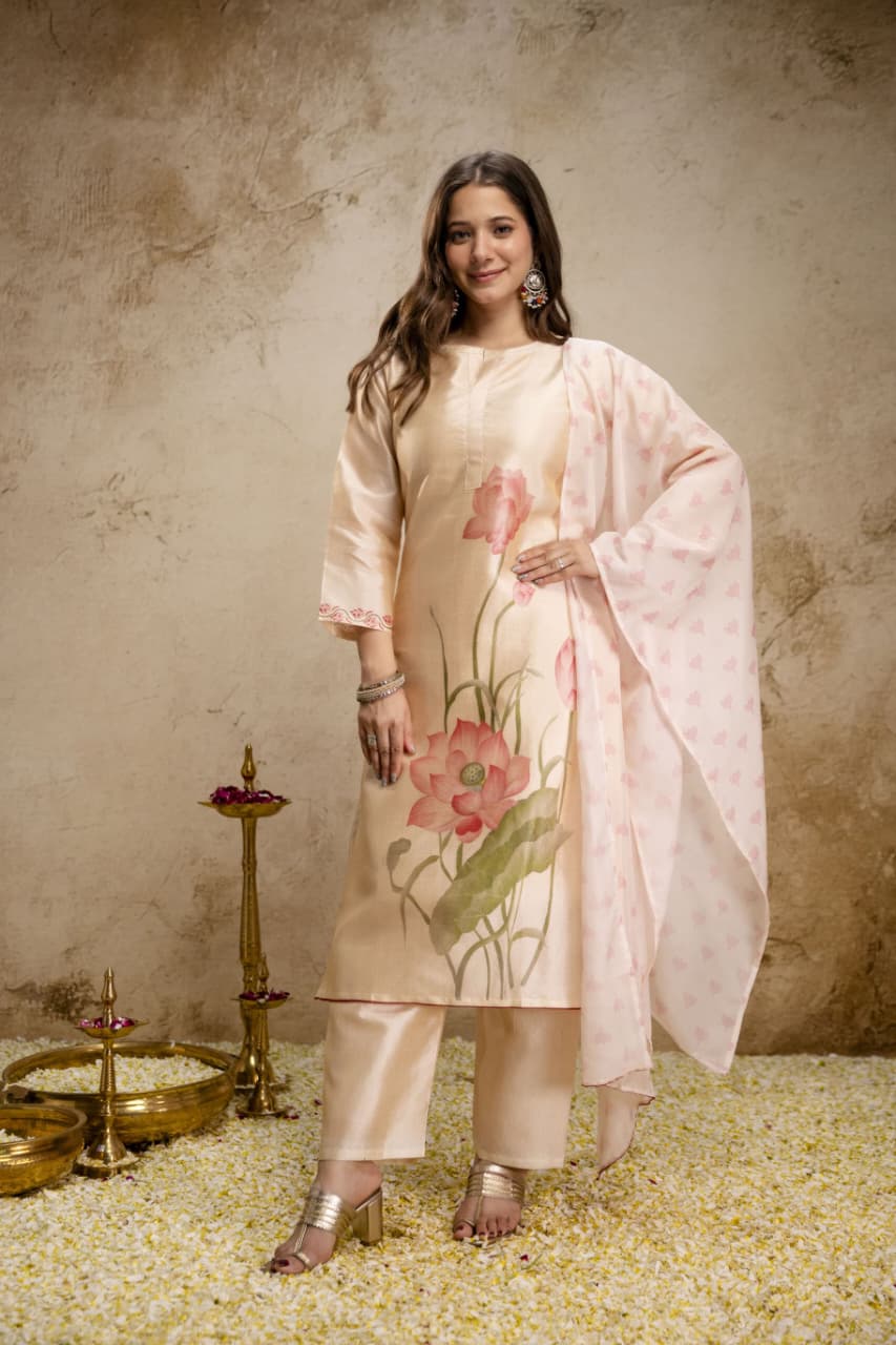 Viscose Soft Assam Silk Kurta Set