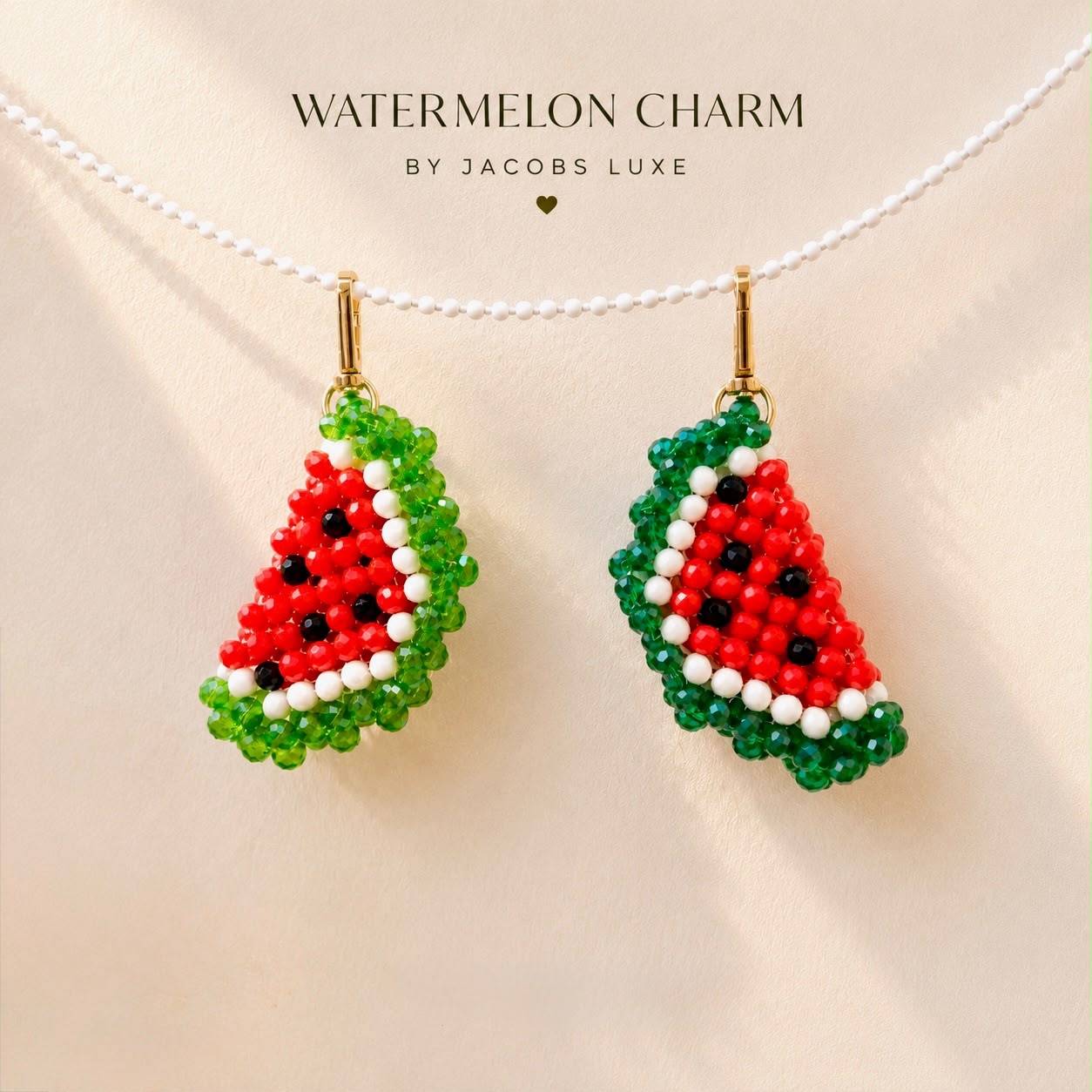 Watermelon Beaded Charm