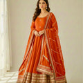 Anarkali Set in Chinon Silk